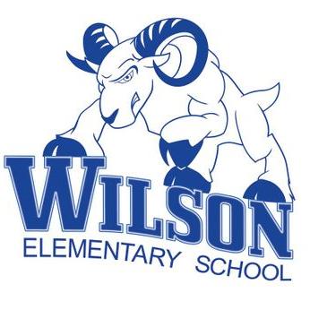 Stylized Ram over text reading "Wilson Elementary School"